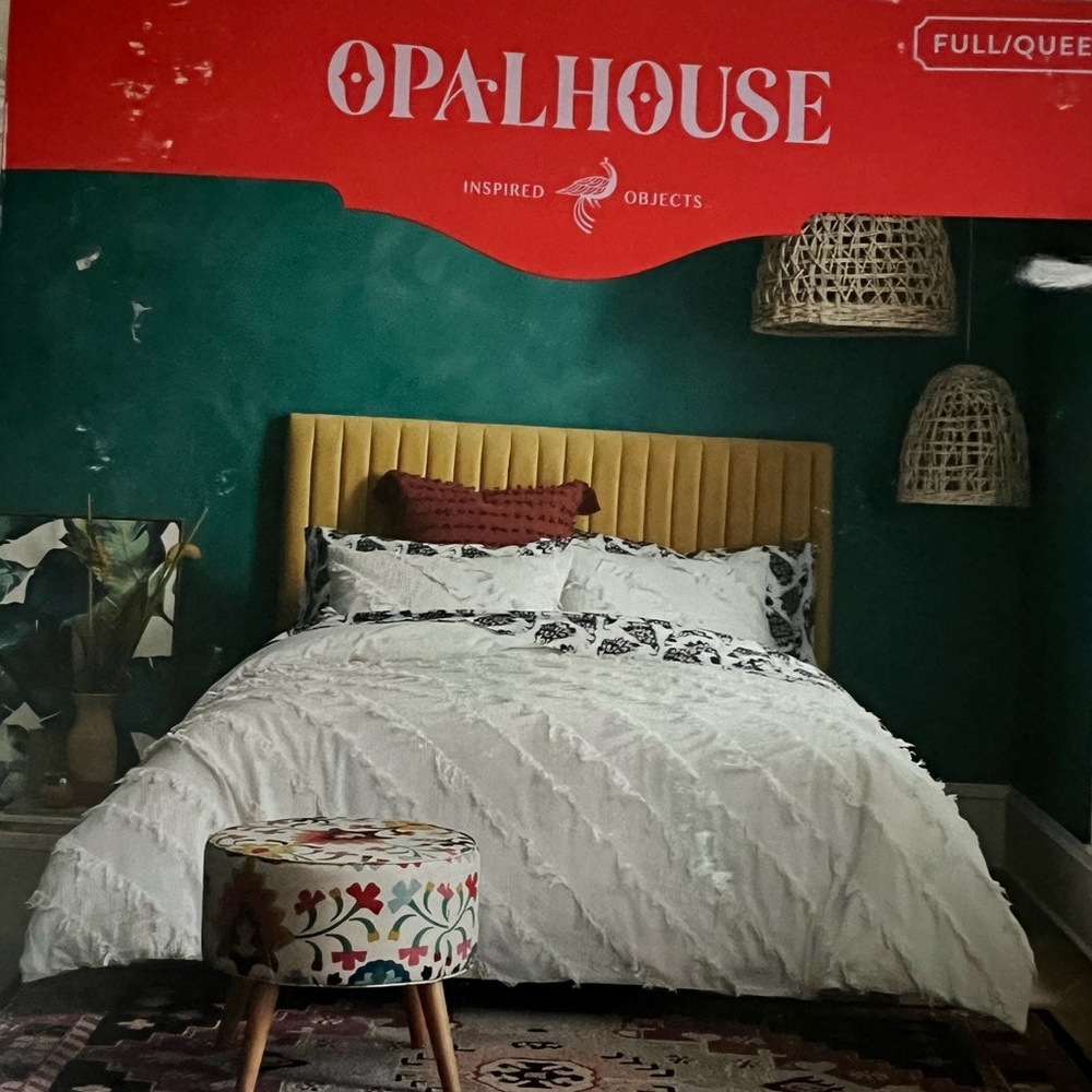 Opal house diagonal textured duvet cover set